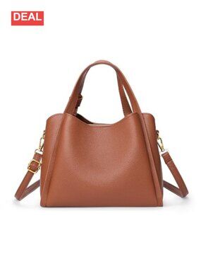 PU Leather Satchel Tote Crossbody Shoulder Bag Top Handle Handbag